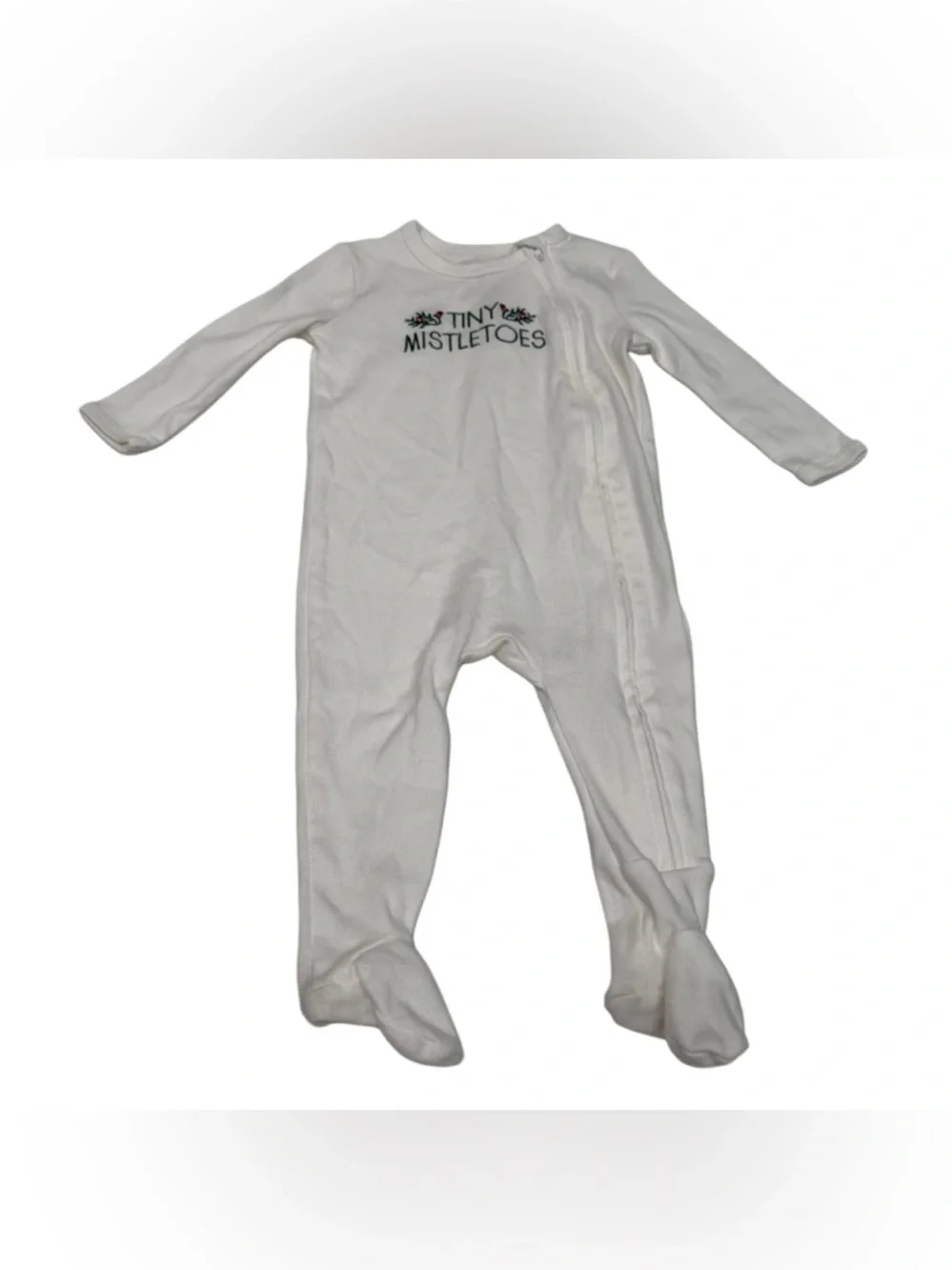 Pottery Barn Kids One Piece 100 Organic Cotton‎ White Size 6-9 Month